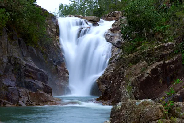 The waterfalls Big Rock Falls in Belize