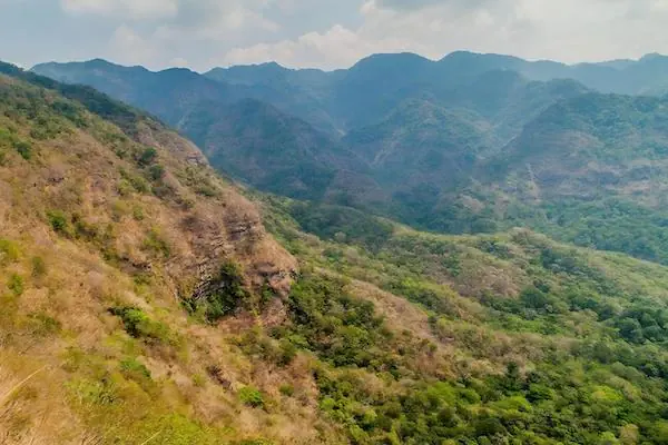 El Imposible National Park, El Salvador A view of the mountain chain in the national park El Imposible in El Salvador