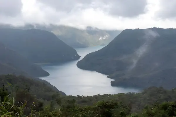 Laguna Brava, Guatemala A few from Laguna Brava and its surrounding breathtaking mountains during a cloudy day